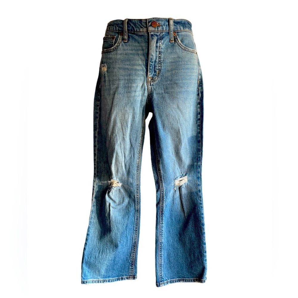 J CREW MID-RISE FLARE CROP